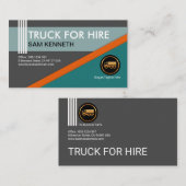 Moderne Berufliche Geometrie-Formen-Lkw-Fahrer Visitenkarte (Vorne/Hinten)