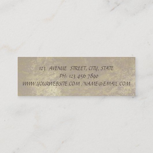 Moderne Berufliche Geometrie, gestreift Mini Visitenkarte (Rückseite)