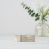 Moderne Berufliche Geometrie, gestreift Mini Visitenkarte (Stehend Vorderseite)