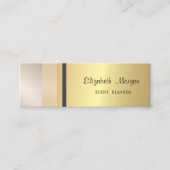 Moderne Berufliche Geometrie, Streifen, Gold Mini Visitenkarte (Vorderseite)