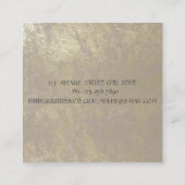 Moderne Berufliche Geometrie, Streifen, Lotus Quadratische Visitenkarte (Rückseite)