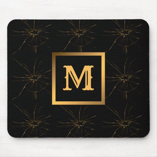 Moderne Berufliche Glasreparatur Mit Monogramm Mousepad (Vorne)