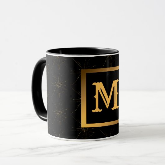 Moderne Berufliche Glasreparatur Mit Monogramm Tasse (Vorderseite Links)
