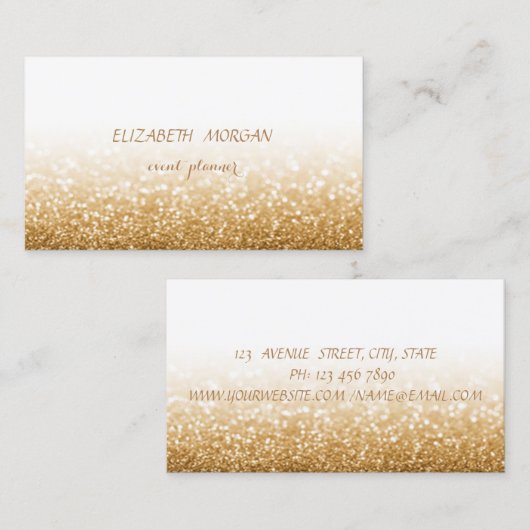 Moderne Berufliche Glitterie, Bokeh Visitenkarte (Vorne/Hinten)