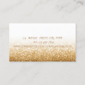 Moderne Berufliche Glitterie, Bokeh Visitenkarte (Rückseite)