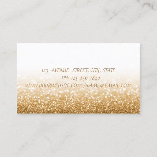 Moderne Berufliche Glitterie, Bokeh Visitenkarte (Rückseite)