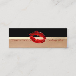 Moderne Berufliche Glitzer Lippen, Makeup Artist Mini Visitenkarte
