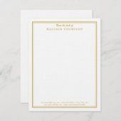 Moderne Berufliche Gold Business Note Card Mitteilungskarte (Vorne/Hinten)