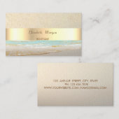 Moderne Berufliche, goldene Konfetti, Streifen Visitenkarte (Vorne/Hinten)