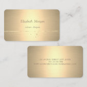 Moderne Berufliche, goldene Streifen Visitenkarte (Vorne/Hinten)