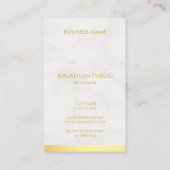 Moderne Berufliche Goldmarbild Handschrift Name Visitenkarte (Rückseite)