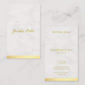 Moderne Berufliche Goldmarbild Handschrift Name Visitenkarte (Vorne/Hinten)