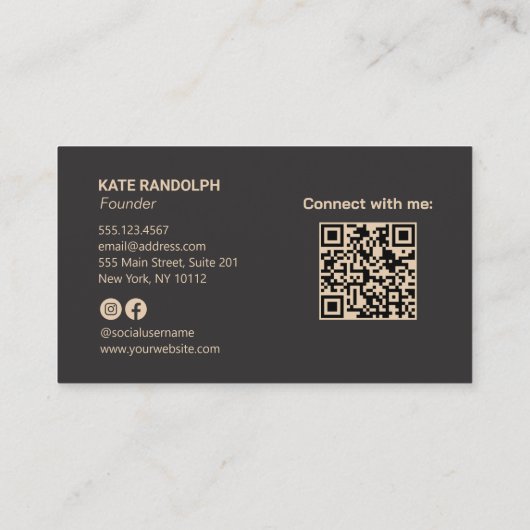 Moderne Berufliche Goldtextur Stilvoll Visitenkarte (Rückseite)