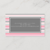 Moderne Berufliche Graurahmen, Streifen Visitenkarte (Rückseite)