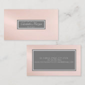 Moderne Berufliche Graurahmen Visitenkarte (Vorne/Hinten)