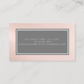 Moderne Berufliche Graurahmen Visitenkarte (Rückseite)