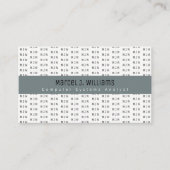 moderne berufliche Graustreifen- und Initialmuster Visitenkarte (Vorderseite)