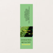 Moderne Berufliche Green Trendy Business Card Visitenkarten (Außenseite Aufgefaltet)