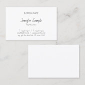 Moderne Berufliche Handschrift Hübsch Visitenkarte (Vorne/Hinten)