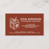 Moderne Berufliche Handyman Services Red Visitenkarte (Vorderseite)