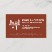 Moderne Berufliche Handyman Services Red Visitenkarte (Vorderseite)