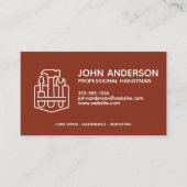 Moderne Berufliche Handyman Services Red Visitenkarte (Vorderseite)