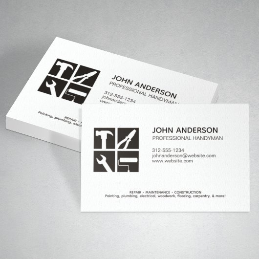 Moderne Berufliche Handyman-Services Visitenkarte