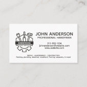 Moderne Berufliche Handyman-Services Visitenkarte (Vorderseite)