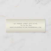 Moderne Berufliche, helle,glänzende Oberfläche Mini Visitenkarte (Rückseite)