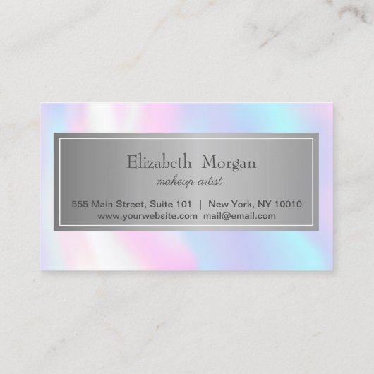 Moderne Berufliche Herzenslust, holografisch Treuekarte (Rückseite)