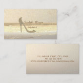 Moderne Berufliche High Heel, Goldene Konfetti Visitenkarte (Vorne/Hinten)