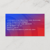 Moderne Berufliche HVAC-Visitenkarten Visitenkarte (Rückseite)