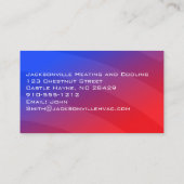 Moderne Berufliche HVAC-Visitenkarten Visitenkarte (Rückseite)