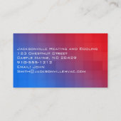 Moderne Berufliche HVAC-Visitenkarten Visitenkarte (Rückseite)