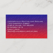 Moderne Berufliche HVAC-Visitenkarten Visitenkarte (Rückseite)