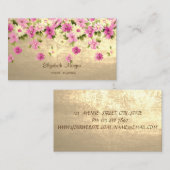 Moderne Berufliche Imitate Gold, Blume Visitenkarte (Vorne/Hinten)