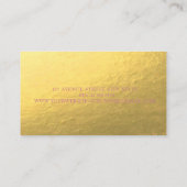 Moderne Berufliche Imitate Gold, Lippen, Makeup Ar Visitenkarte (Rückseite)