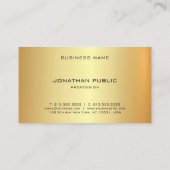 Moderne Berufliche Imitate Gold Monogram Elegant Visitenkarte (Rückseite)