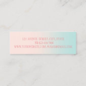 Moderne Berufliche Imitate Lashes, Silber, Makeup Mini Visitenkarte (Rückseite)