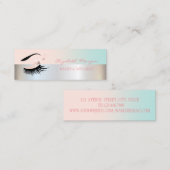 Moderne Berufliche Imitate Lashes, Silber, Makeup Mini Visitenkarte (Vorne/Hinten)