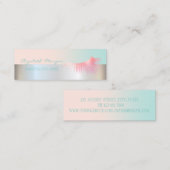 Moderne Berufliche Imitate leuchten, silber Mini Visitenkarte (Vorne/Hinten)