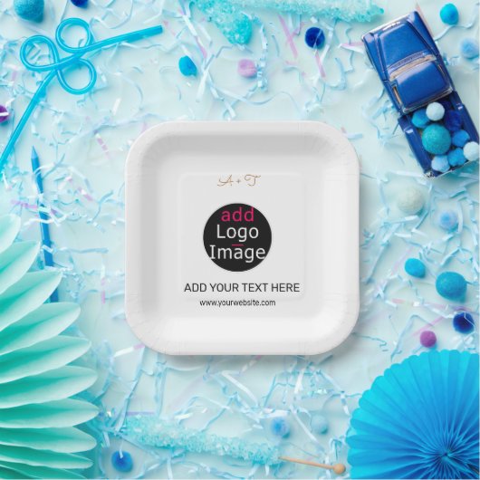 Moderne Berufliche, individuell anpassbare Hochzei Pappteller (Party)