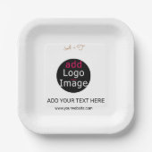 Moderne Berufliche, individuell anpassbare Hochzei Pappteller (Vorderseite)