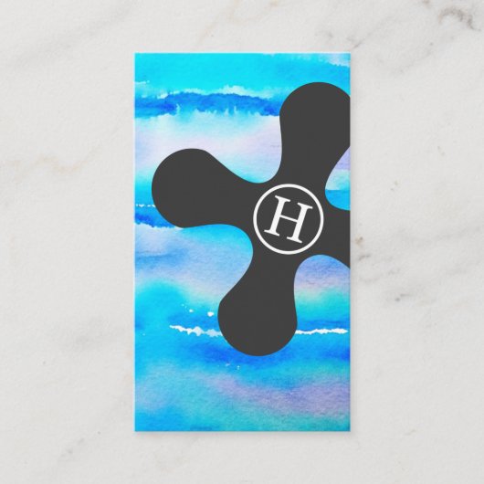 Moderne Berufliche Klempnerkarte Visitenkarte (Vorderseite)