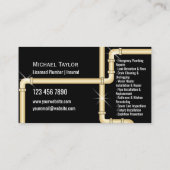 Moderne Berufliche Klempnerrohre Visitenkarte (Rückseite)