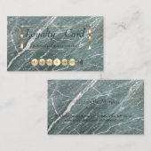 Moderne Berufliche Kundenkarte aus grünem Marmor Treuekarte (Vorne/Hinten)