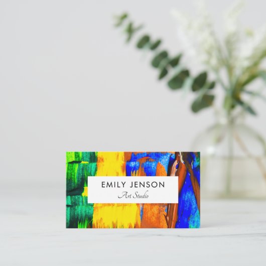 Moderne Berufliche Kunsthistorkarte Visitenkarte (Stehend Vorderseite)