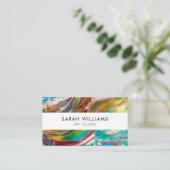 Moderne Berufliche Künstlerin Visitenkarte (Stehend Vorderseite)