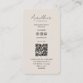 Moderne Berufliche Landschaft Gärtner Sand Beige Visitenkarte (Rückseite)