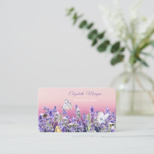 Moderne, Berufliche Lavander-Verabredung Terminkarte (Stehend Vorderseite)